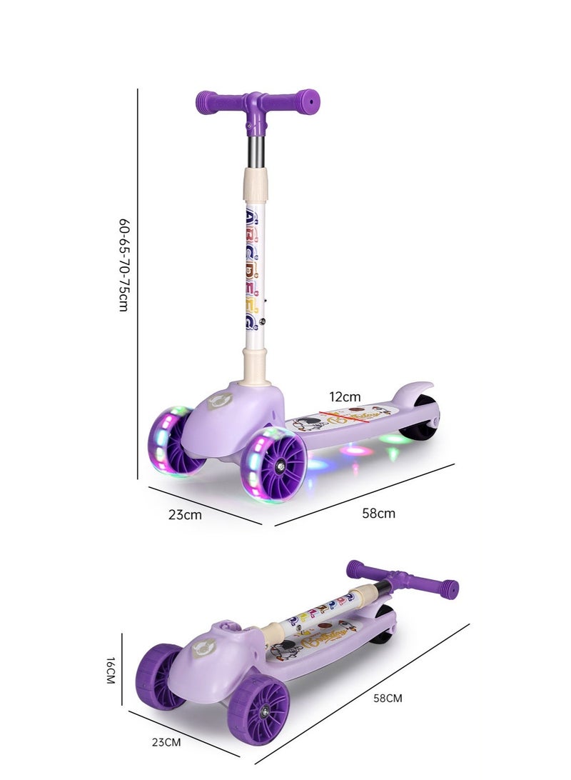Smart Kick Scooter For Kids  3 Adjustable Height Scooter Foldable And Attractive PVC Wheels - Image 5